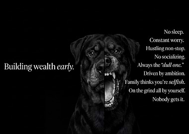 Building Wealth Motivational Art Poster