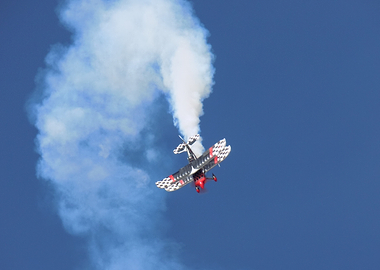 Biplane Performing Aerobatics