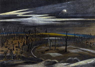 Nightfall, Zillebeke District by Paul Nash WW1 Historical Art