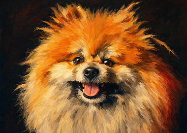 Pomeranian Dog Portrait