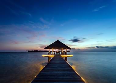 Pier and Gazebo at Dusk