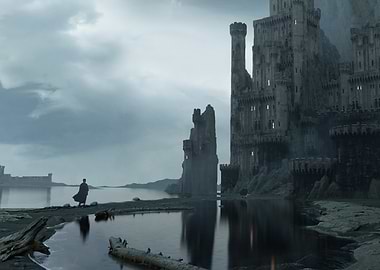 Fantasy Castle by the Lake