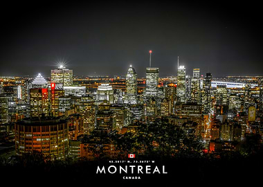 Montreal Cityscape at Night