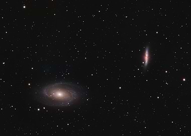 Two Galaxies in Deep Space