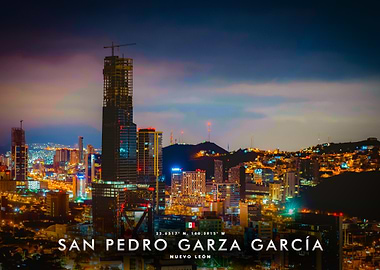 San Pedro Garza Garcia Cityscape at Night