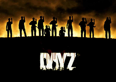 DayZ Game Logo with Silhouettes