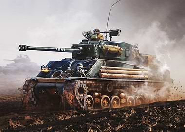 Sherman Tank 'Fury' in Combat