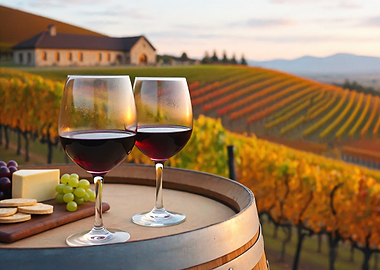 Wine Tasting at a Vineyard