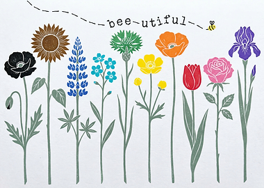 Philadelphia Pride Flag Rainbow Wildflowers