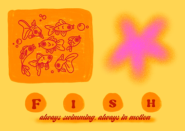 Cute Fish Illustration with Text