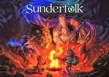 Sunderfolk characters around a campfire