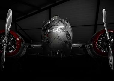 Vintage Airplane Front View