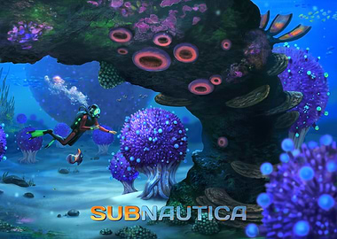 Subnautica Underwater Scene with Diver