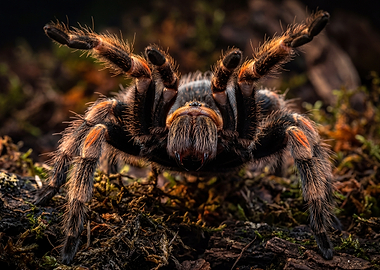 Tarantula in defensive pose