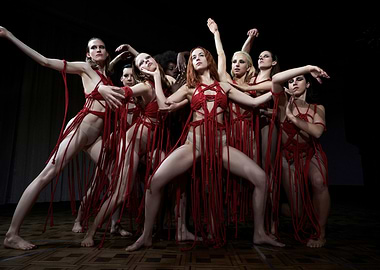 Dancers in Red Rope Costumes