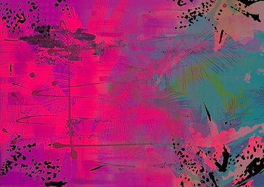 Vibrant Abstract Paint Splatter