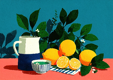 Still Life with Lemons and Pitcher