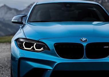 Blue BMW M2 Front View