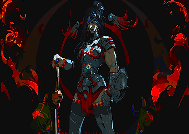 Warrior Woman with Sword and Shield