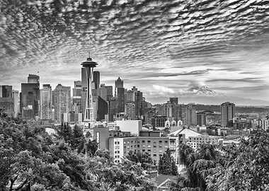 Seattle Skyline with Mount Rainier