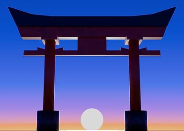 Torii Gate at Sunset