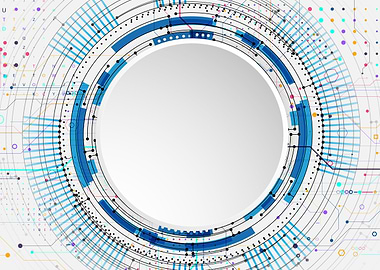 Abstract Futuristic Digital Circuitry