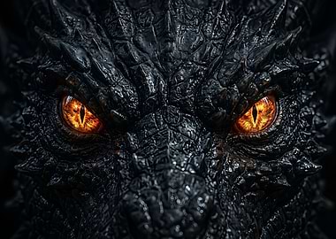Close up of a Dragon's Fierce Eyes