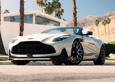 White Aston Martin Convertible