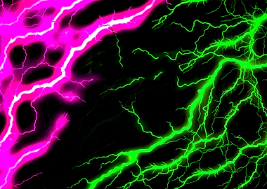 Pink and Green Lightning Clash
