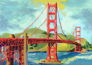Golden Gate Bridge Painting