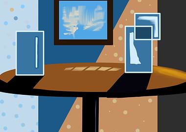 Abstract Digital Art with Geometric Shapes