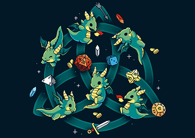 Cute Dragons and Dice