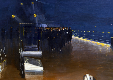 The Arrival of the German Delegates - 15th November 1918, Night by John Lavery WW1 Historical Painting
