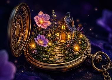 Fairy House in a Pocket Watch