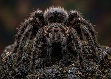 Close-up of a Tarantula on a rock