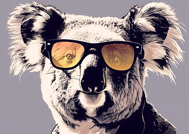 Cool Koala Wearing Sunglasses