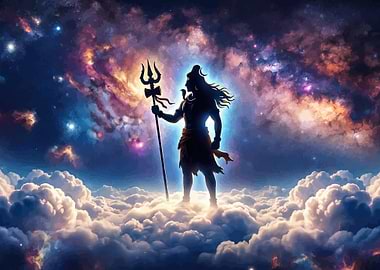 Lord Shiva in Cosmic Clouds