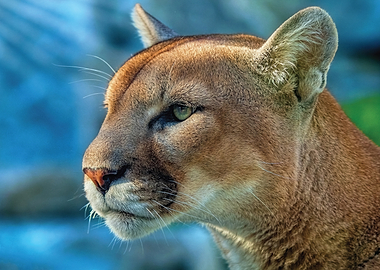 Close-up of a Cougar's Face