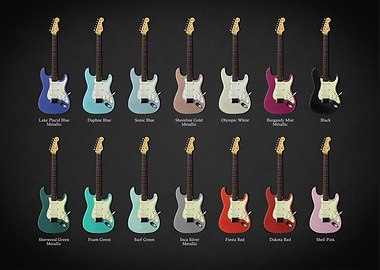 The 1960 Strat Custom Color Chart