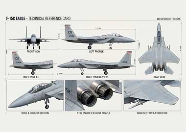 F-15C Eagle Technical Reference Card
