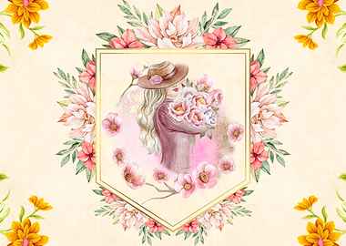 Lady of Spring – Pastel Floral Girl