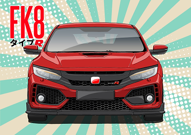 Red Honda Civic Type R FK8