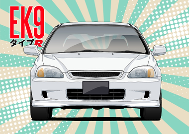 Honda EK9 Type R Car Illustration