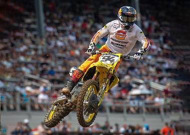Motocross Rider Mid-Air Jump