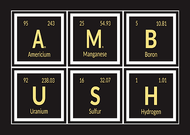 Periodic Table Elements Spell AMBUSH