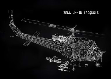 Bell UH-1B Iroquois Blueprint