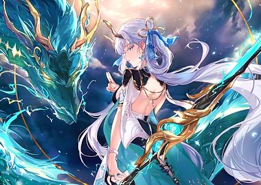 Girl with Dragon