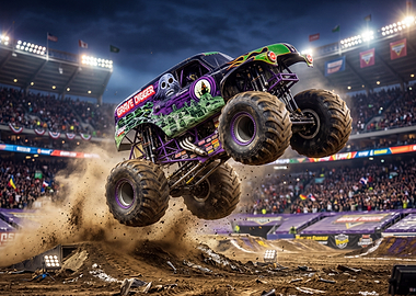 Grave Digger Monster Truck Jump