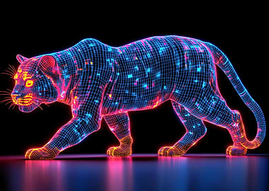 Digital Panther Wireframe