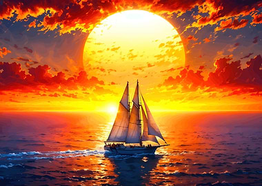 Sailboat at Sunset